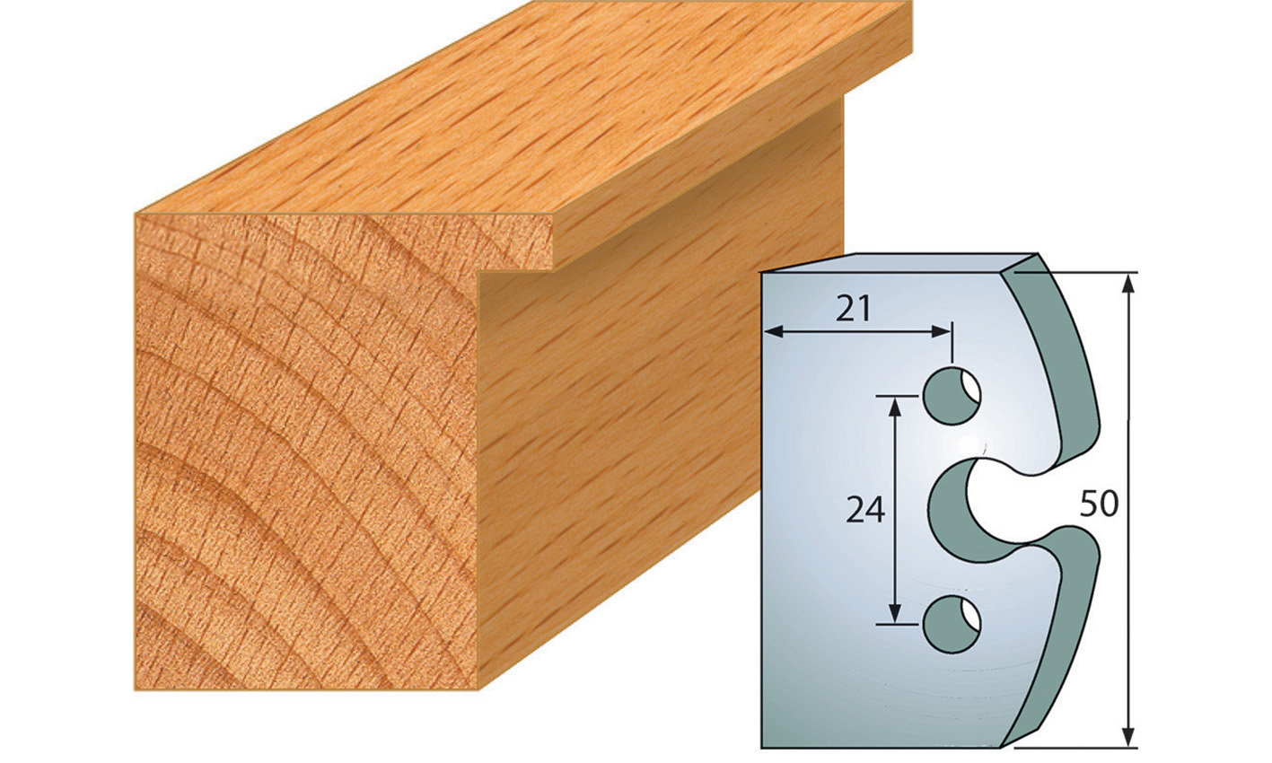 Frees- en keermessen voor universeel freeskoppen 50x5,5 mm Type: M200