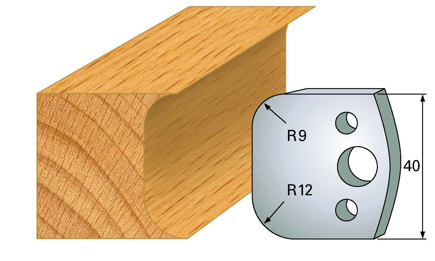 Frees- en keermessen voor universeel freeskoppen 40x4 mm Type: M50