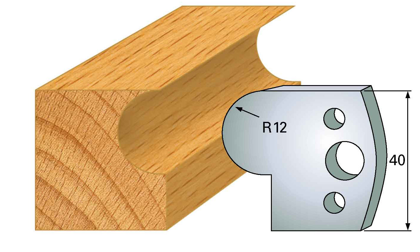 Frees- en keermessen voor universeel freeskoppen 40x4 mm Type: M58