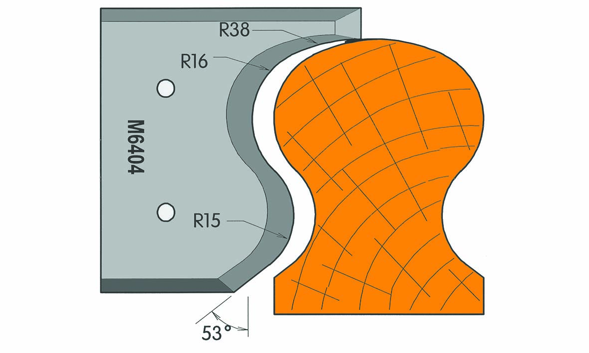 Frees- en keermessen voor universeel freeskoppen 59/64 x 7,5mm Type: M6404