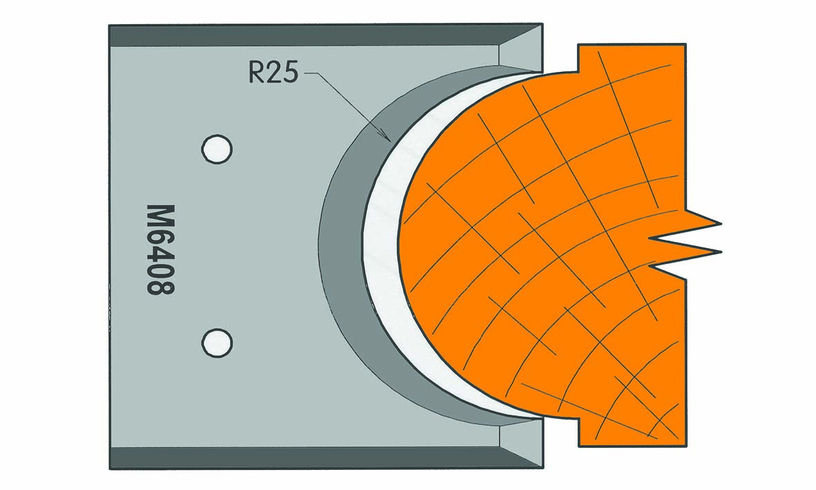 Frees- en keermessen voor universeel freeskoppen 59/64 x 7,5mm Type: M6408