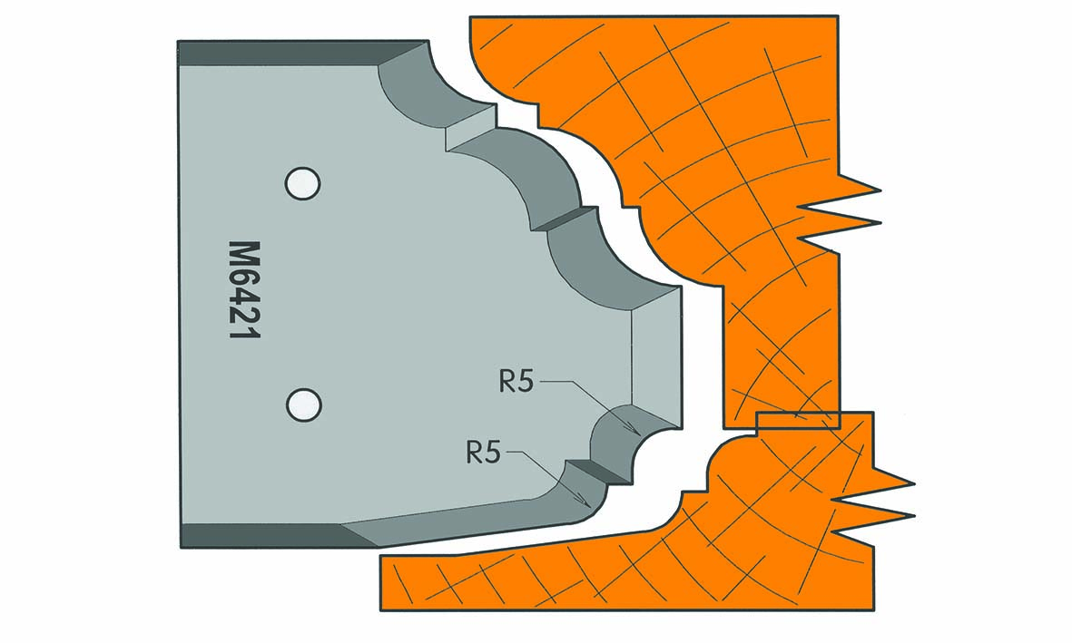 Frees- en keermessen voor universeel freeskoppen 59/64 x 7,5mm Type: M6421