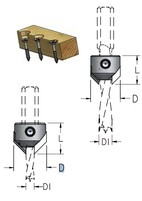 B5804R HM Opsteekverzinkboor SP-staal