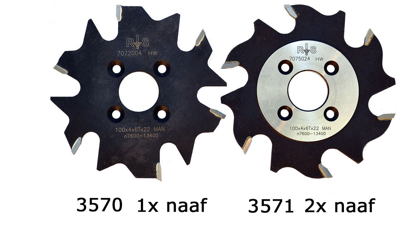 3570.22S Lamellofrezen speciaal 3570: 1 x naaf  en 3571: 2 x naaf