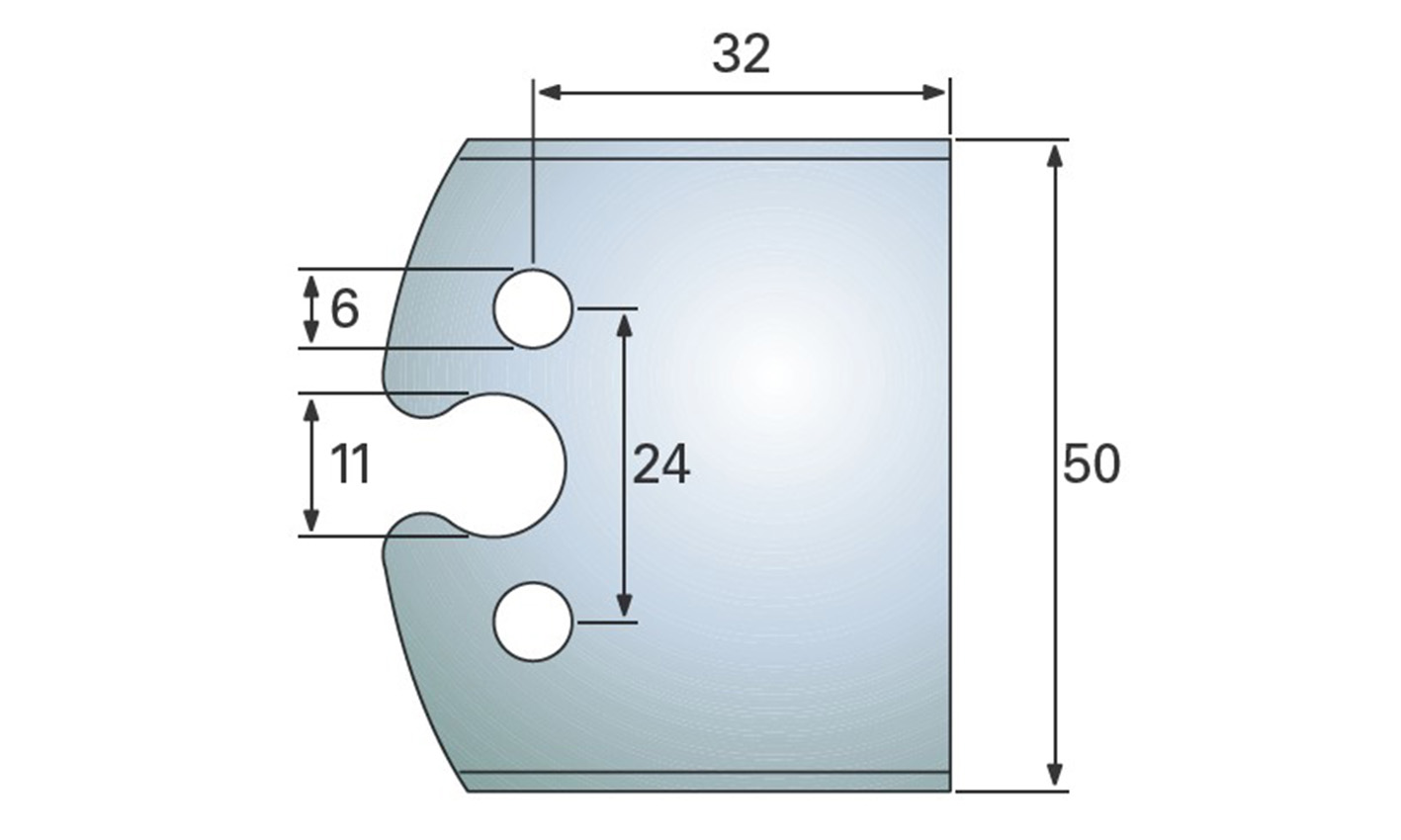 blanketten 50x5,5X 32 mm