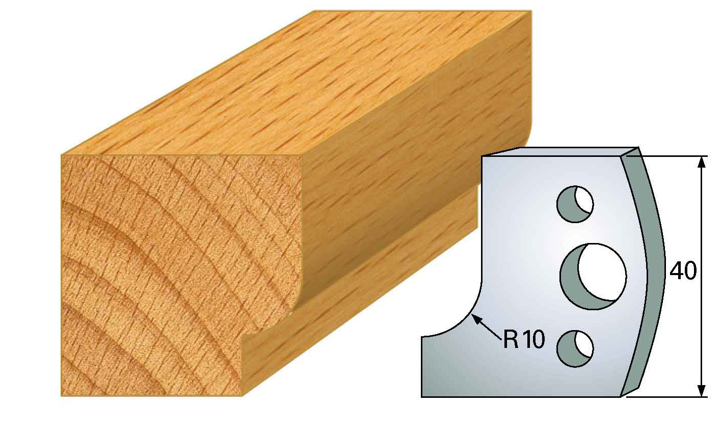 M13 Frees- en keermessen voor universeel freeskoppen 40x4 mm Type: M13 Standaard uitgevoerd in SP staal.