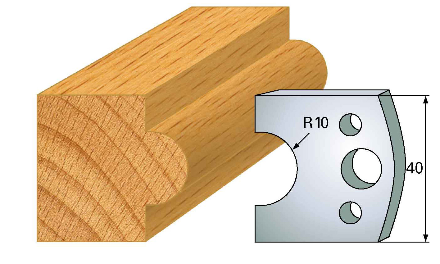 M15 Frees- en keermessen voor universeel freeskoppen 40x4 mm Type: M15 Standaard uitgevoerd in SP staal.