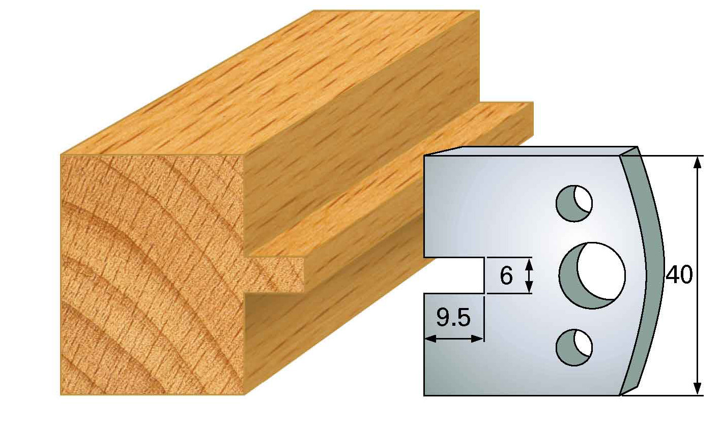 M17 Frees- en keermessen voor universeel freeskoppen 40x4 mm Type: M17 Standaard uitgevoerd in SP staal.