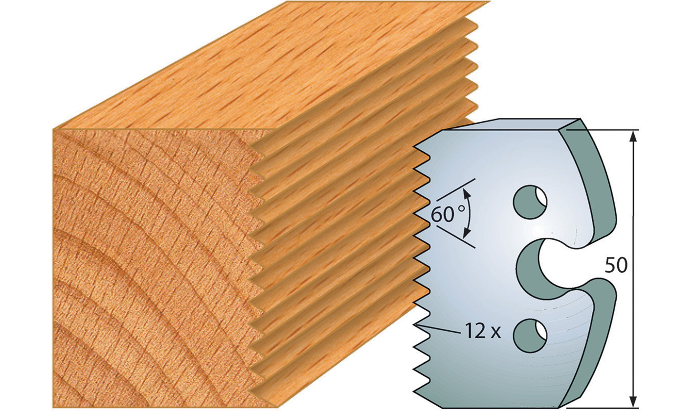 M203 Frees- en keermessen voor universeel freeskoppen 50x5,5 mm Type: M203 Standaard uitgevoerd in SP staal.