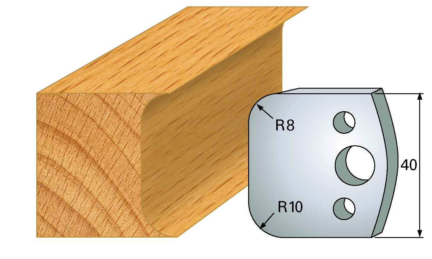 M3 Frees- en keermessen voor universeel freeskoppen 40x4 mm Type: M3 Standaard uitgevoerd in SP staal.