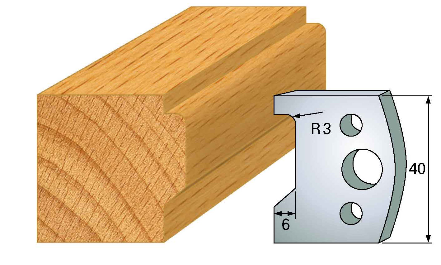 M32 Frees- en keermessen voor universeel freeskoppen 40x4 mm Type: M32 Standaard uitgevoerd in SP staal.