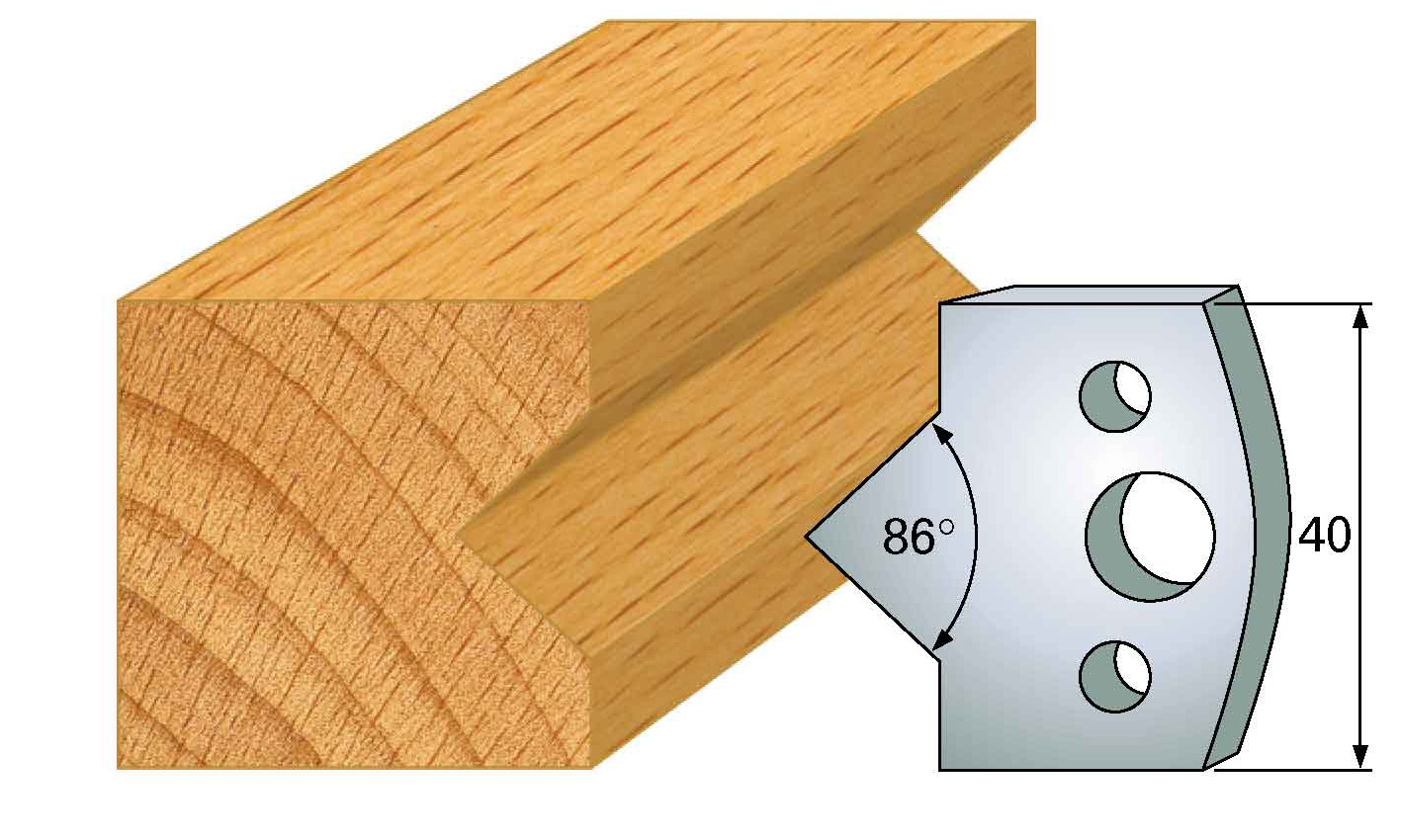 M35 Frees- en keermessen voor universeel freeskoppen 40x4 mm Type: M35 Standaard uitgevoerd in SP staal.