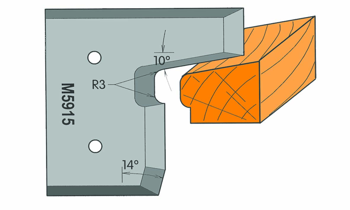 M5915 Frees- en keermessen voor universeel freeskoppen 59/64 x 7,5mm Type: M5915 Standaard uitgevoerd in SP staal.