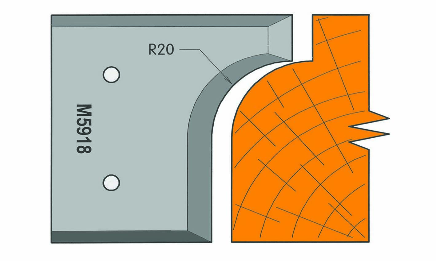 M5918 Frees- en keermessen voor universeel freeskoppen 59/64 x 7,5mm Type: M5918 Standaard uitgevoerd in SP staal.