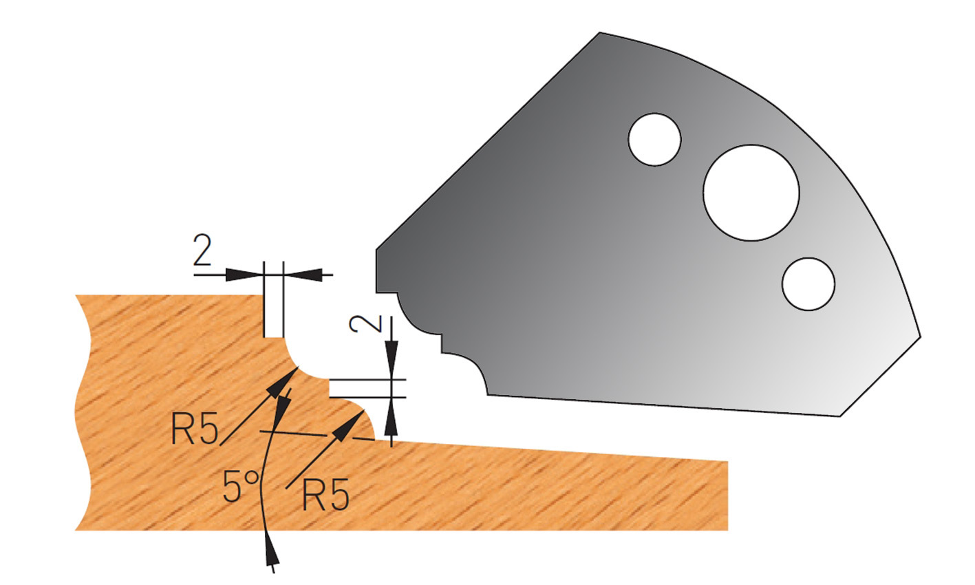 Frees- en keermessen voor universeel freeskoppen Bossing 50x4mm Type: M701