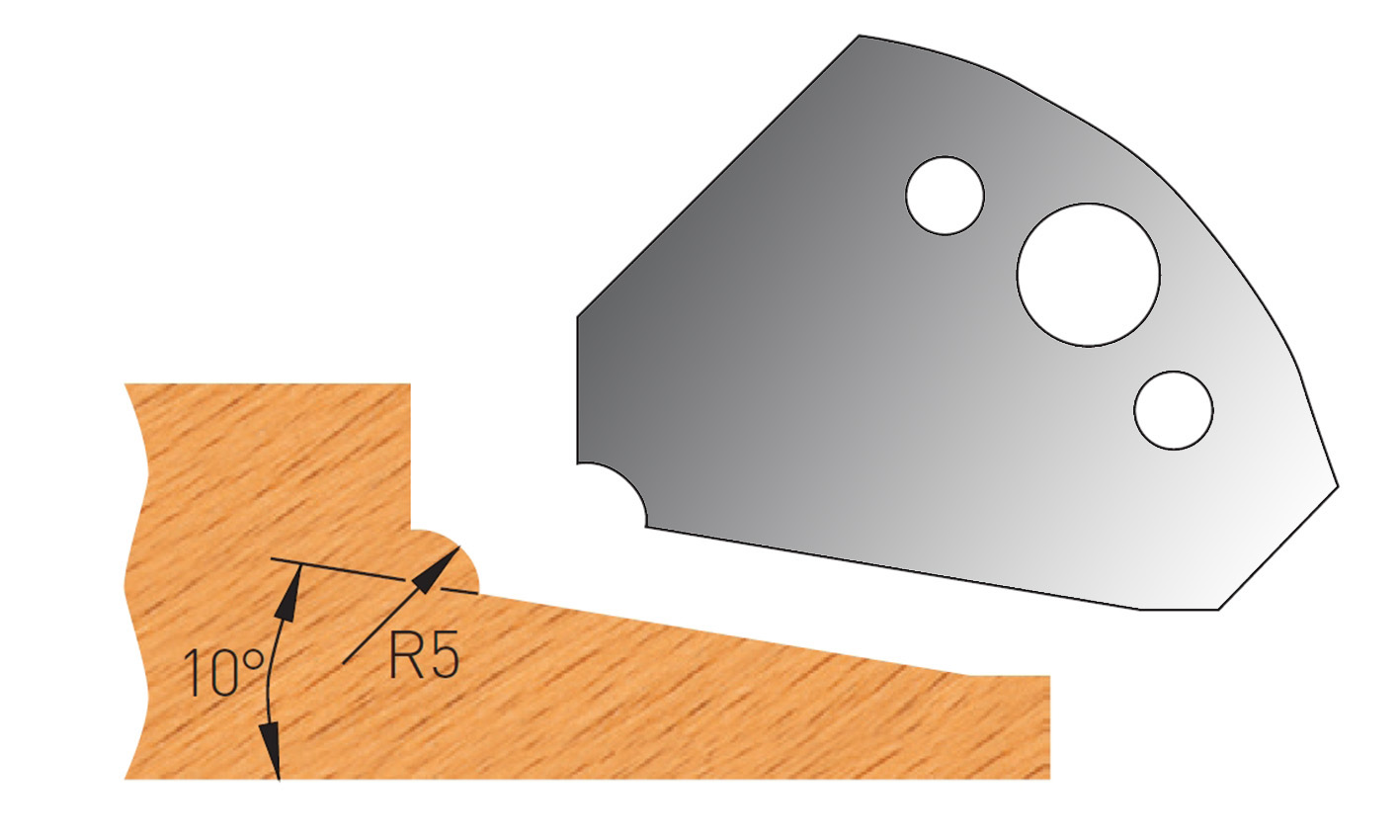 Frees- en keermessen voor universeel freeskoppen Bossing 50x4mm Type: M706