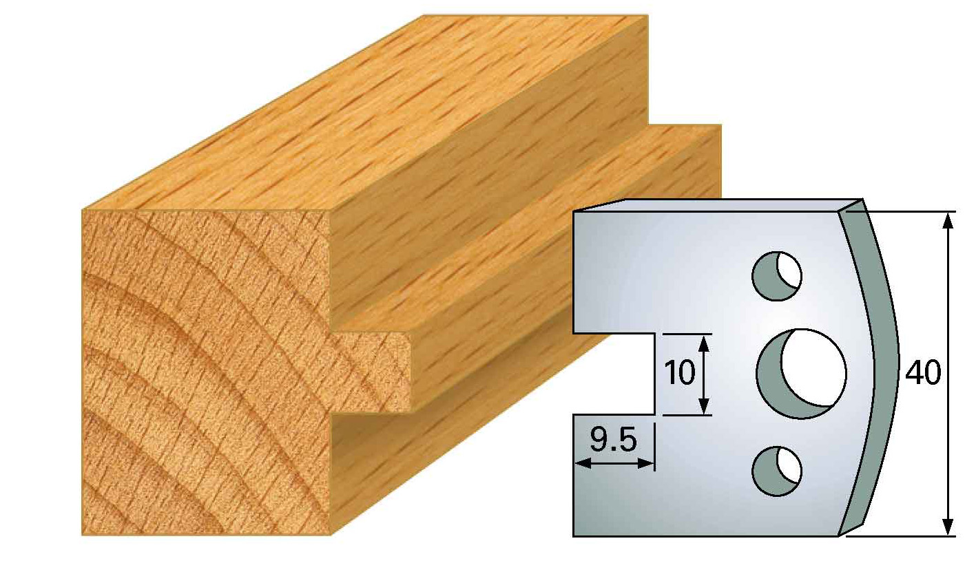 M92 Frees- en keermessen voor universeel freeskoppen 40x4 mm Type: M92 Standaard uitgevoerd in SP staal.