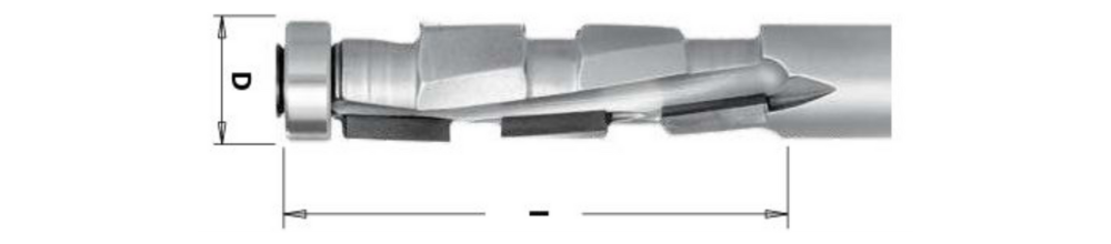 754-8 VHM Diamantfrees 4 PCD en onderlager